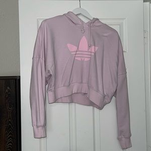 Adidas Cropped Pink Hoodie